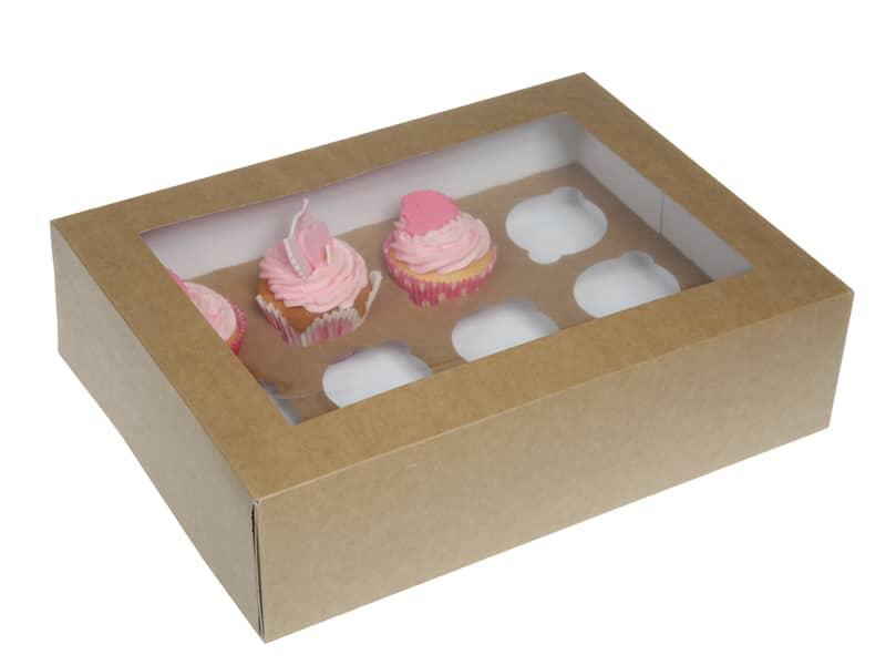 Oprechtheid Vrijgevig Subjectief Bestel Cupcake doos 12 cupcakes Kraft met venster bij Cake, Bake & Love