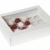 Mini cupcake doos 24 stuks wit met venster