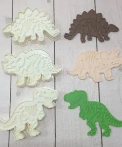 Dino koekjes uitstekers + botten impressie 3 sets