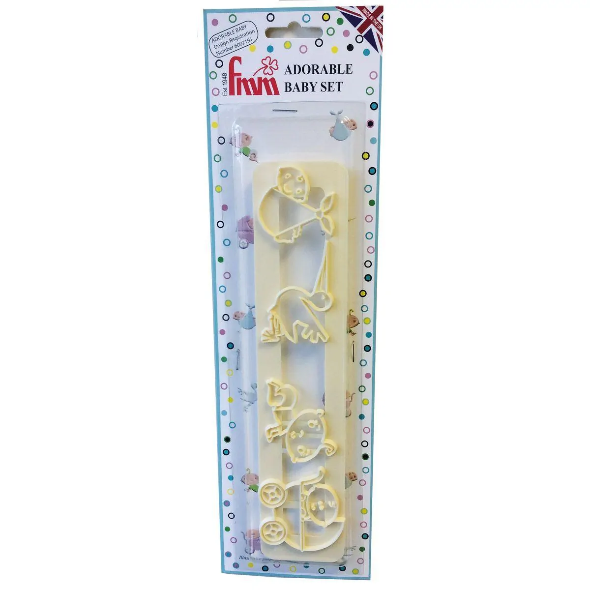 Fmm adorable baby cutter set/4 bij cake, bake & love 3 Fmm adorable baby cutter set/4