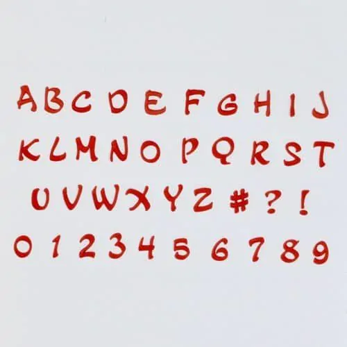 Fmm alphabet & numbers tappits magical upper case