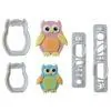 Fmm mummy & baby owl cutter set/4 bij cake, bake & love 2 Fmm mummy & baby owl cutter set/4