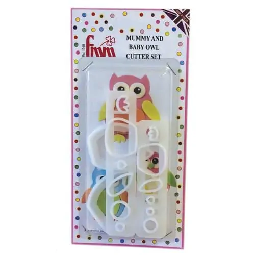 Fmm mummy & baby owl cutter set/4 bij cake, bake & love 5 Fmm mummy & baby owl cutter set/4 (3)