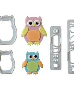 FMM Mummy & Baby Owl Cutter Set/4