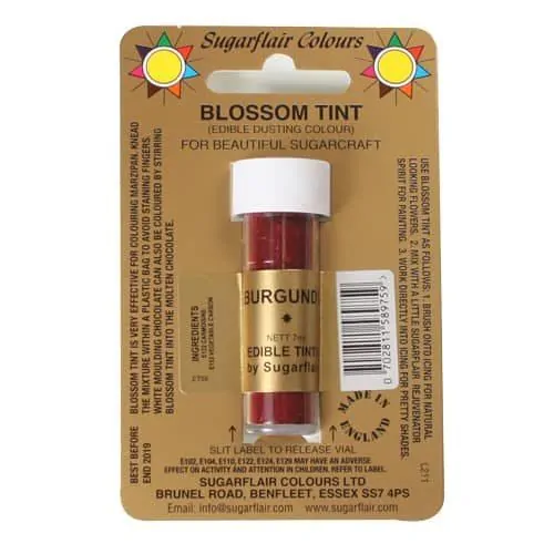 Sugarflair dusting colour burgundy, 7ml