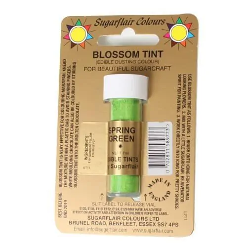 Sugarflair dusting colour spring green, 7ml