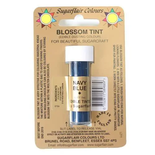 Sugarflair dusting colour navy blue, 7ml