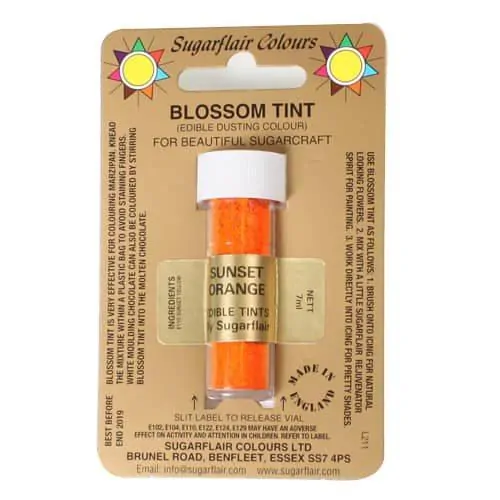 Sugarflair dusting colour sunset orange, 7ml