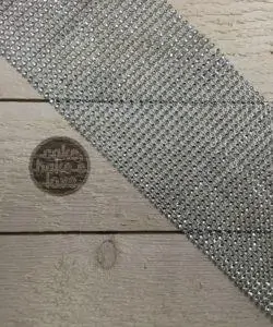 Strassband zilver per meter