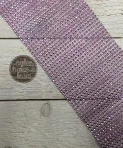 Strassband licht roze per meter