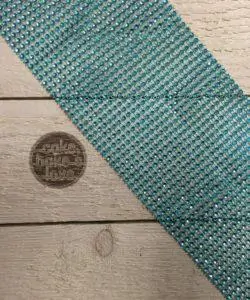 Strassband licht blauw per meter