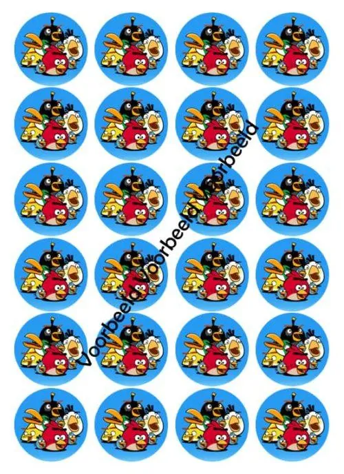 Angry birds 24 cupcakes