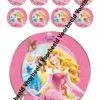 Disney prinsessen 18 cm rond + 8 cupcakes