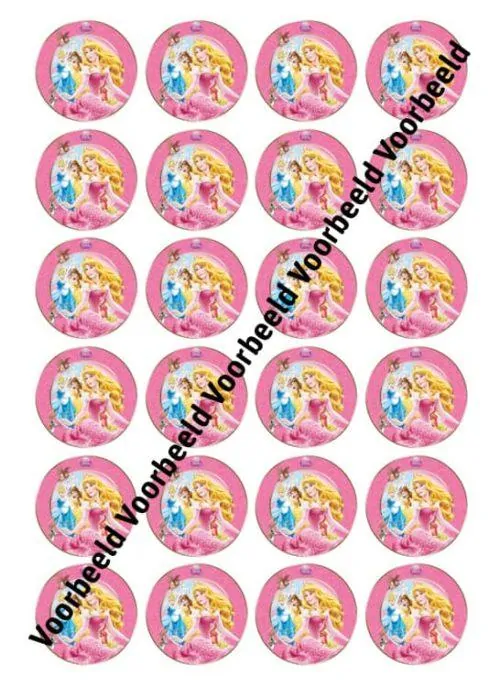 Disney prinsessen 24 cupcakes