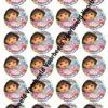 Eetbare cupcakeprint dora - 24 cupcake rondjes bij cake, bake & love 1 Dora 24 cupcakes