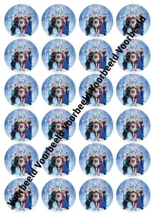Frozen cast 24 cupcakes