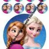 Frozen elsa & anna 1 18 cm rond + 8 cupcakes