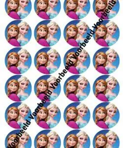 Frozen Elsa & Anna 1 24 cupcakes