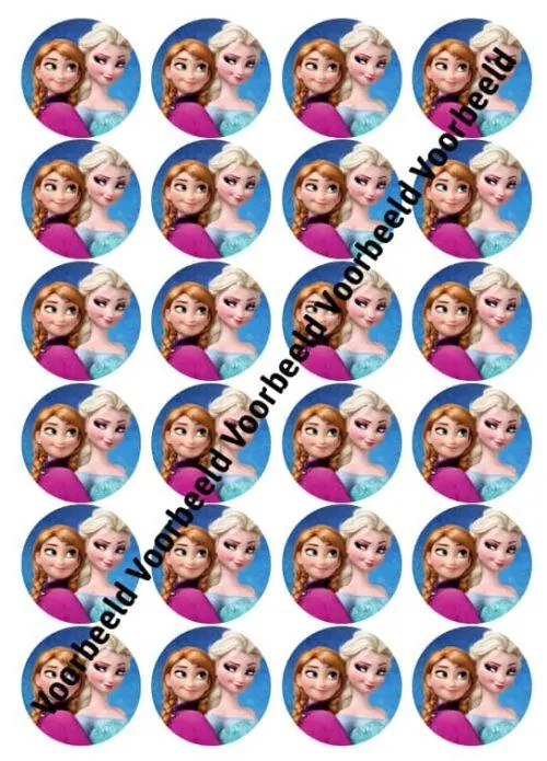 Frozen elsa & anna 1 24 cupcakes