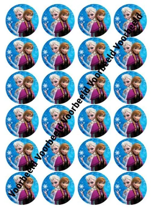 Frozen elsa & anna 2 24 cupcakes