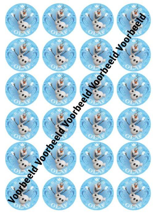 Frozen olaf 24 cupcakes