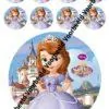 Eetbare taartprint prinses sofia 2 - 18 cm rond rond + 8 cupcake rondjes bij cake, bake & love 1 Princess sofia 18 cm rond + 8 cupcakes