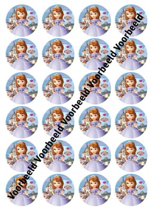 Princess sofia 24 cupcakes