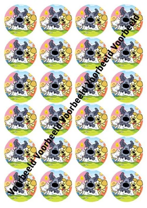 Woezel en pip 24 cupcakes
