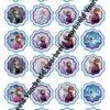 Eetbare cupcakeprint frozen bloemvorm diversen - 24 cupcake rondjes bij cake, bake & love 1 Frozen diversen 24 cupcakes