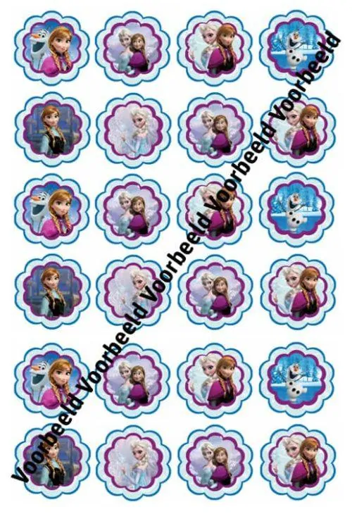 Frozen diversen 24 cupcakes