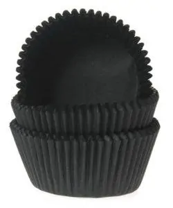 House of Marie Baking cups Zwart pk/50