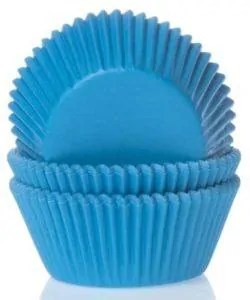 House of Marie Baking cups Cyaan blauw pk/50