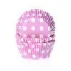 House of marie baking cups stip roze pk/50