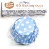 House of marie baking cups stip blauw pk/50