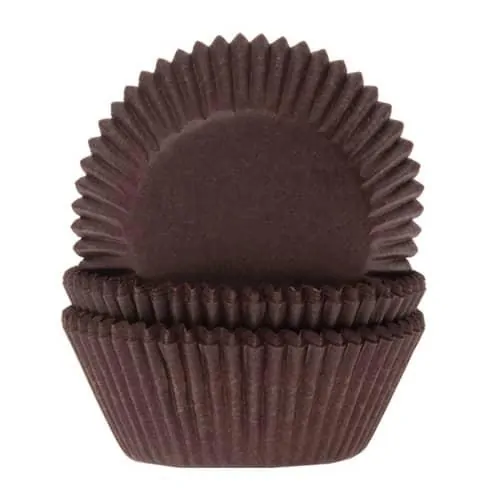House of marie mini baking cups bruin pk/60 bij cake, bake & love 3 House of marie mini baking cups bruin  pk/60