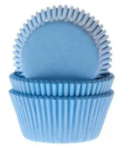 House of Marie Baking Cups Licht Blauw pk/50