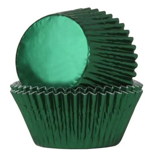 House of marie baking cups folie groen pk/24