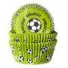 House of marie baking cups voetbal groen pk/50