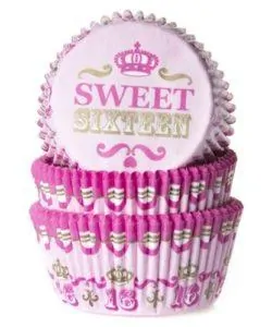 House of Marie Baking cups Sweet Sixteen pk/50