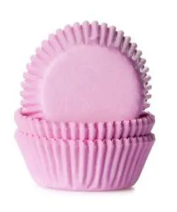 House of Marie Mini Baking cups Licht Roze pk/60