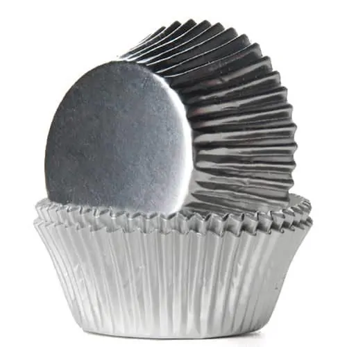 House of marie baking cups folie zilver pk/24