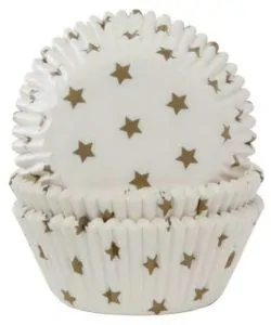House of Marie Baking Cups Ster Goud pk/50