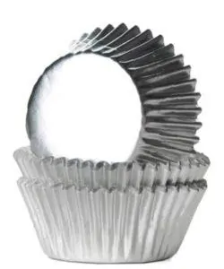 House of Marie Mini Baking Cups Folie Zilver pk36