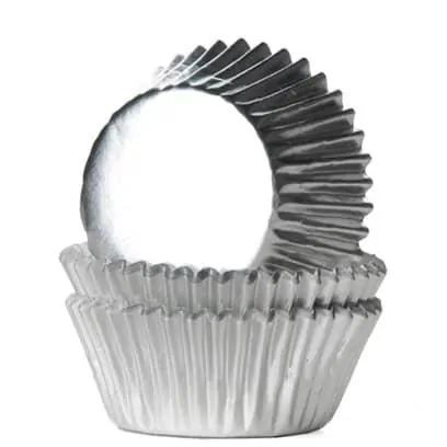 House of marie mini baking cups folie zilver pk36 bij cake, bake & love 3 House of marie mini baking cups folie zilver pk36
