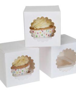 House of Marie Cupcake Box 1 White pk/3