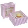 House of marie cupcake box 4 circus pink pk/2