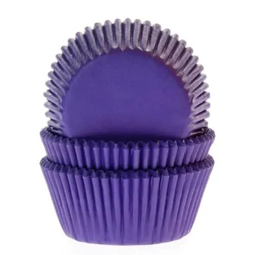 House of marie baking cups paars/violet pk/50