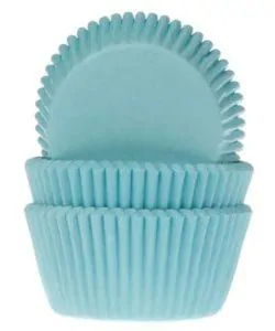 House of Marie Baking cups Turquoise pk/50