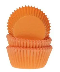House of Marie Mini Baking Cups Oranje pk/60