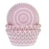 House of marie baking cups chevron roze pk/50